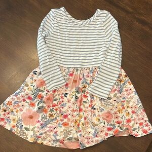 Little sleepies twirl dress with bodysuit 18-24 months with small stain